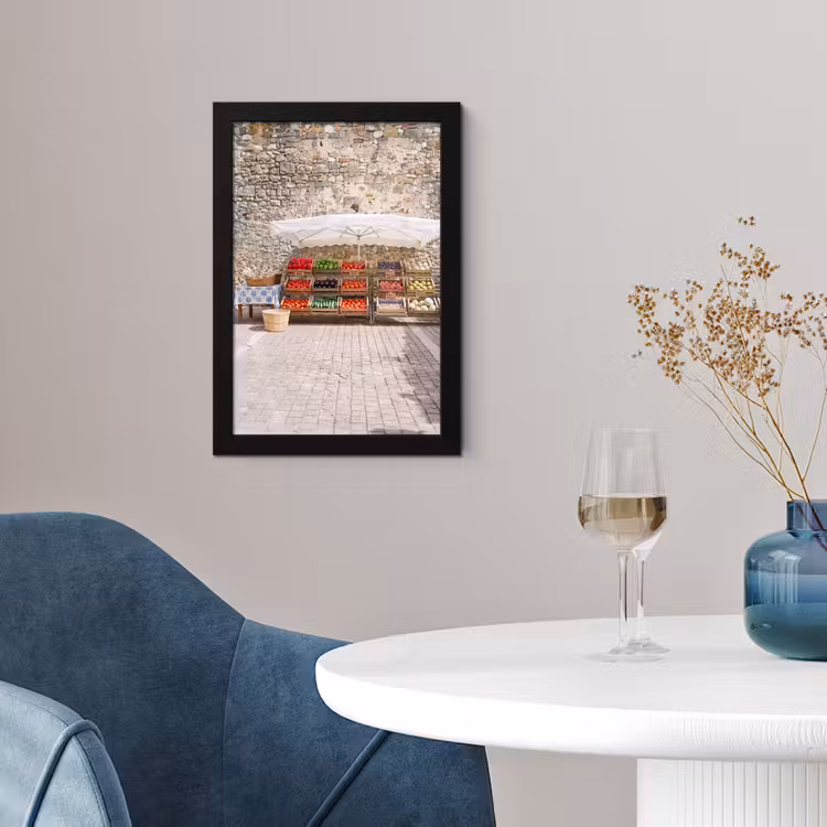 Framed Prints - Food - Market - Fresh - Eten - Markt - Vers fotolijst zwart zonder passe partout klein