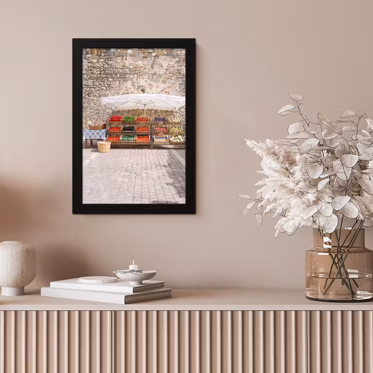 Framed Prints - Food - Market - Fresh - Eten - Markt - Vers fotolijst zwart zonder passe partout klein