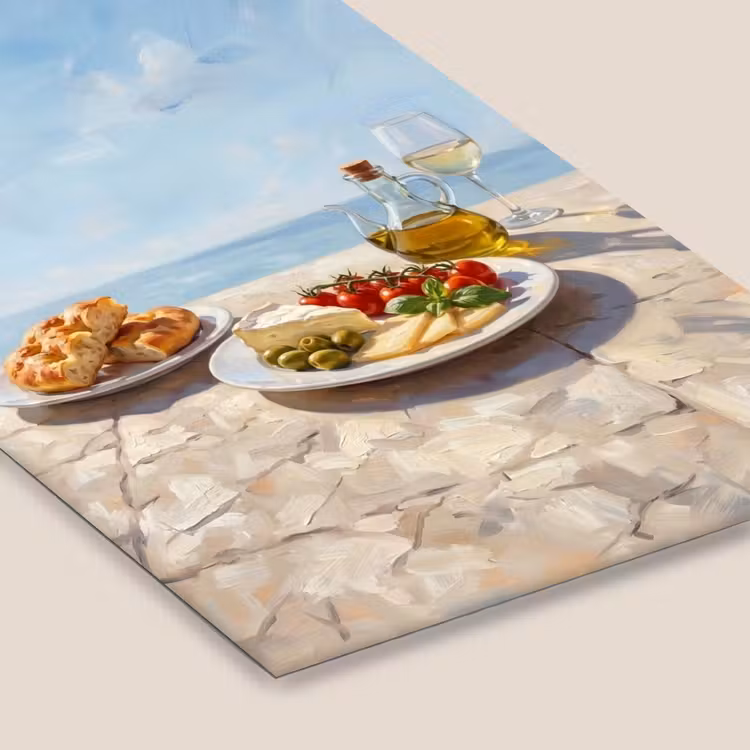 Eten - Middellandse Zee - Natuur - Geschilderd fotolijst zwart zonder passe partout klein -zsfeer6