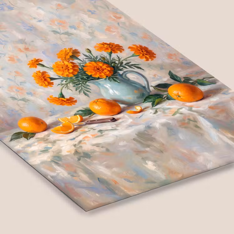 Framed Prints - Food - Orange - Art - Eten - Oranje - Kunst fotolijst zwart zonder passe partout klein