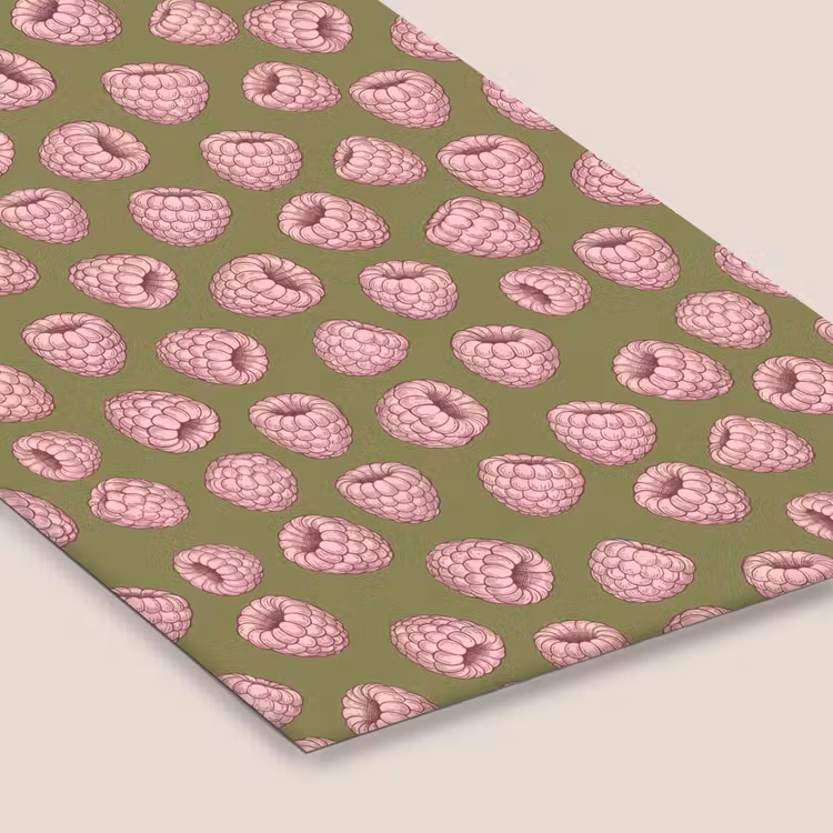 Eten - Patroon - Illustratie - Roze - Groen fotolijst zwart zonder passe partout klein -zsfeer6