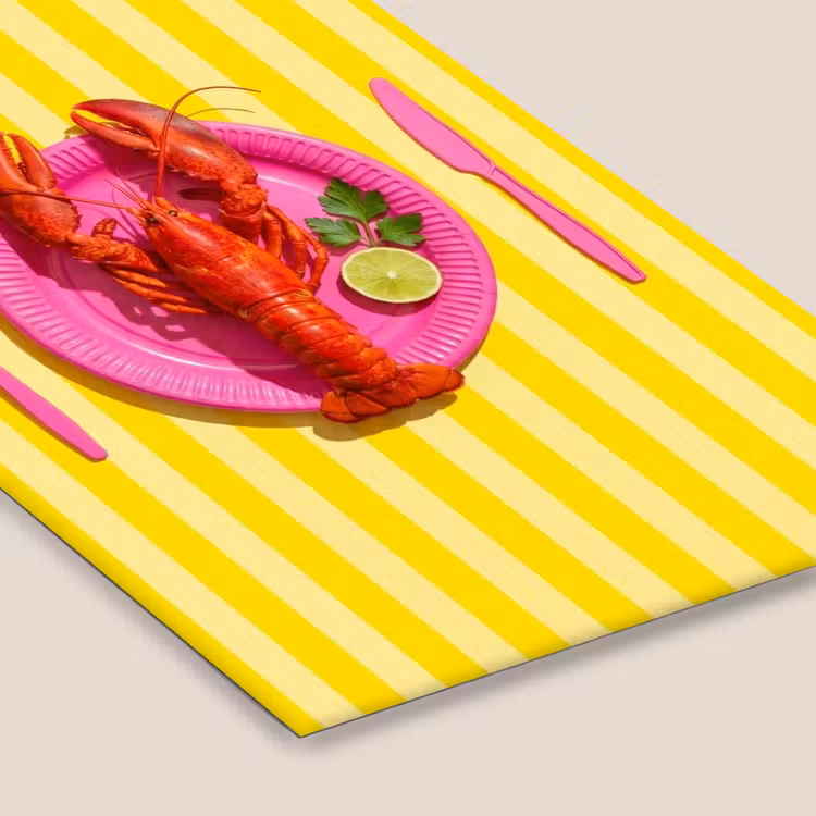 Eten - Roze - Geel - Modern - Culinaire fotolijst zwart zonder passe partout klein -zsfeer6
