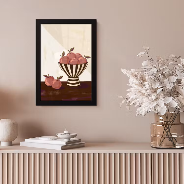 Eten - Schaal - Stilleven - Modern - Rood fotolijst zwart zonder passe partout klein -sfeer5
