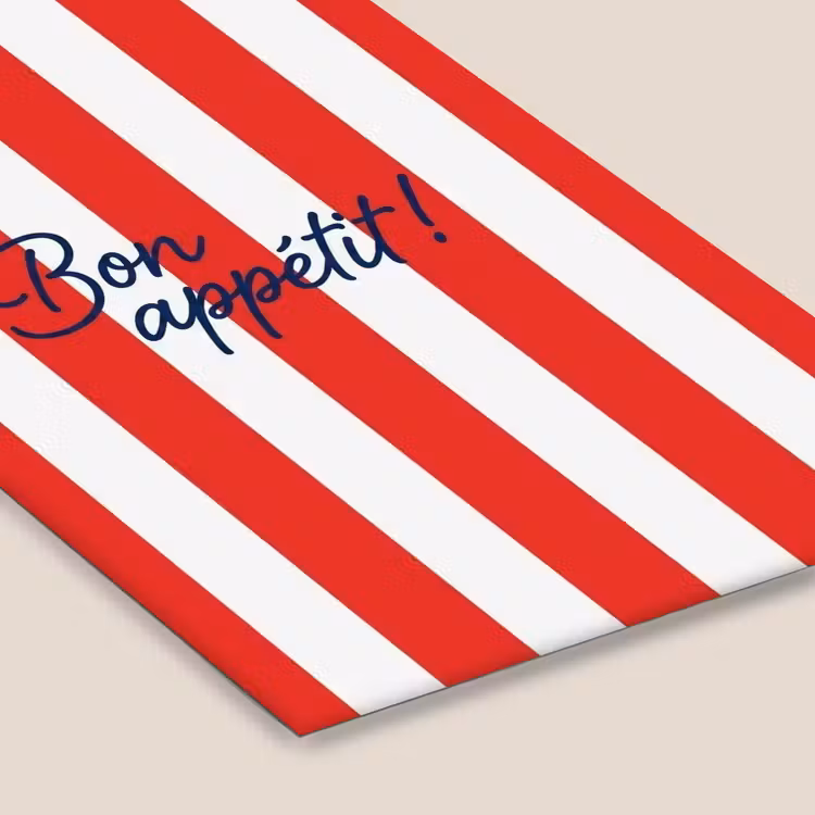 Eten - Spreuk - Keuken - Grafisch - Rood-Wit fotolijst zwart zonder passe partout klein -zsfeer6