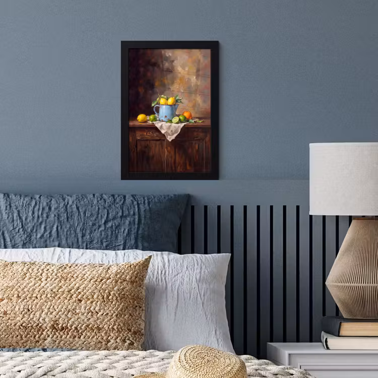 Framed Prints - Food - Still Life - Classical - Eten - Stilleven - Klassiek fotolijst zwart zonder passe partout klein