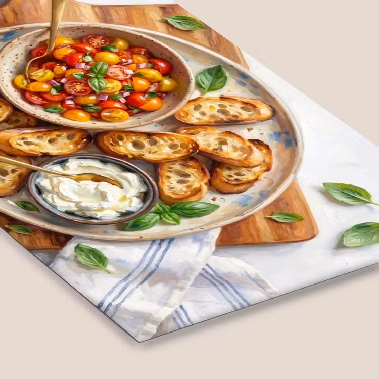 Eten - Tomaat - Brood - Kleurrijk - Keuken fotolijst zwart zonder passe partout klein -zsfeer6