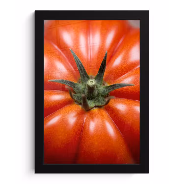 Framed Prints - Food - Tomato - Red - Eten - Tomaat - Rood fotolijst zwart zonder passe partout klein