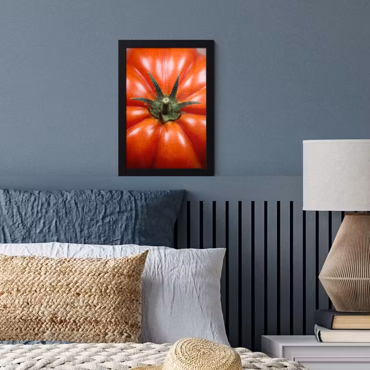 Framed Prints - Food - Tomato - Red - Eten - Tomaat - Rood fotolijst zwart zonder passe partout klein