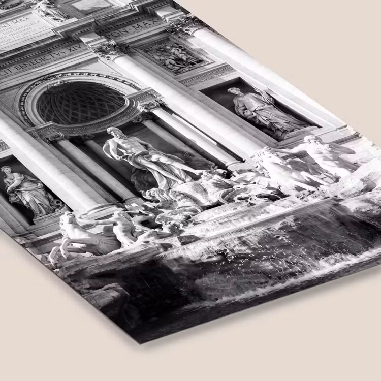 Fontein - Beelden - Architectuur - Zwart-wit fotolijst zwart zonder passe partout klein -zsfeer6