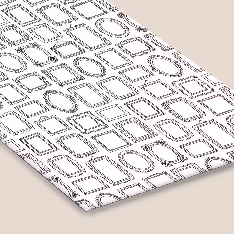 Lijsten - Patroon - Decoratie - Schets - Zwart-wit fotolijst zwart zonder passe partout klein -zsfeer6