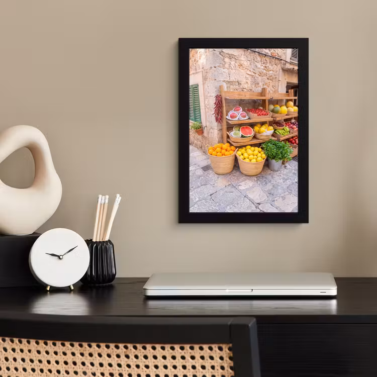Framed Prints - Fruit - Market - Fresh - Fruit - Markt - Vers fotolijst zwart zonder passe partout klein