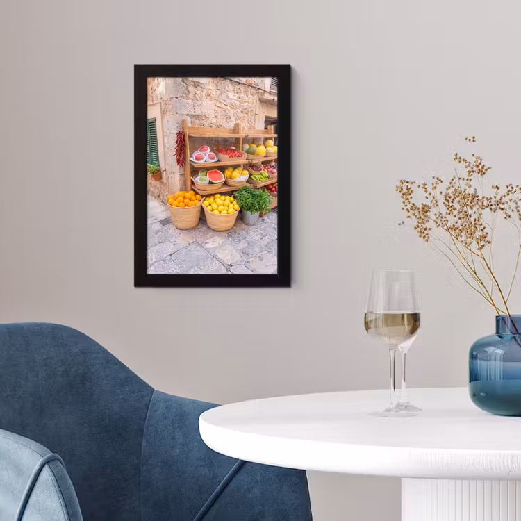 Framed Prints - Fruit - Market - Fresh - Fruit - Markt - Vers fotolijst zwart zonder passe partout klein