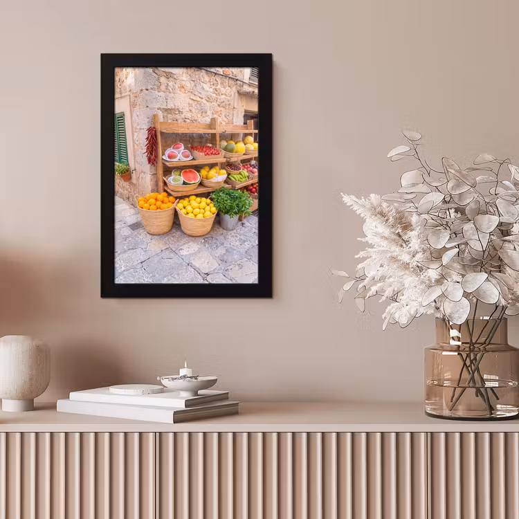 Framed Prints - Fruit - Market - Fresh - Fruit - Markt - Vers fotolijst zwart zonder passe partout klein