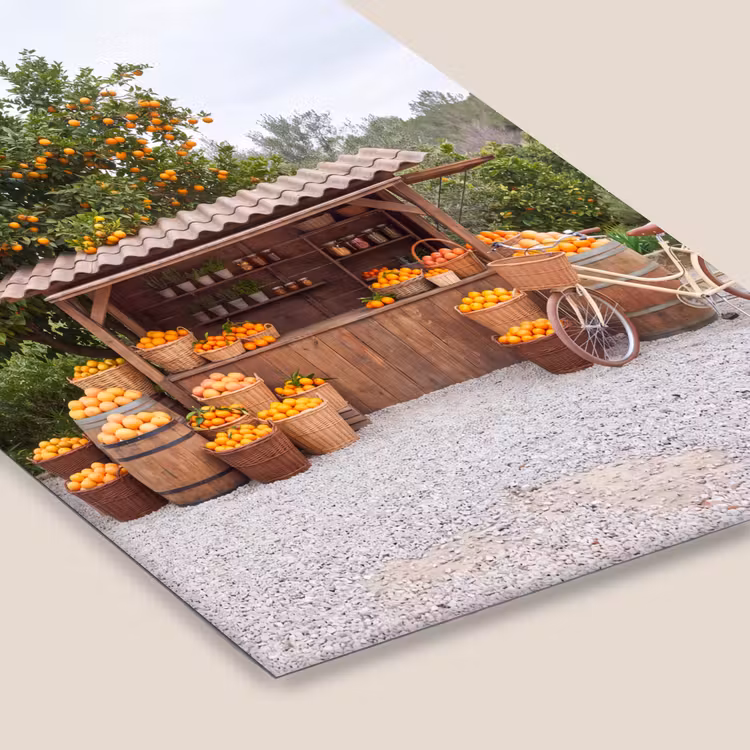 Framed Prints - Fruit - Market - Rural - Fruit - Markt - Landelijk fotolijst zwart zonder passe partout klein