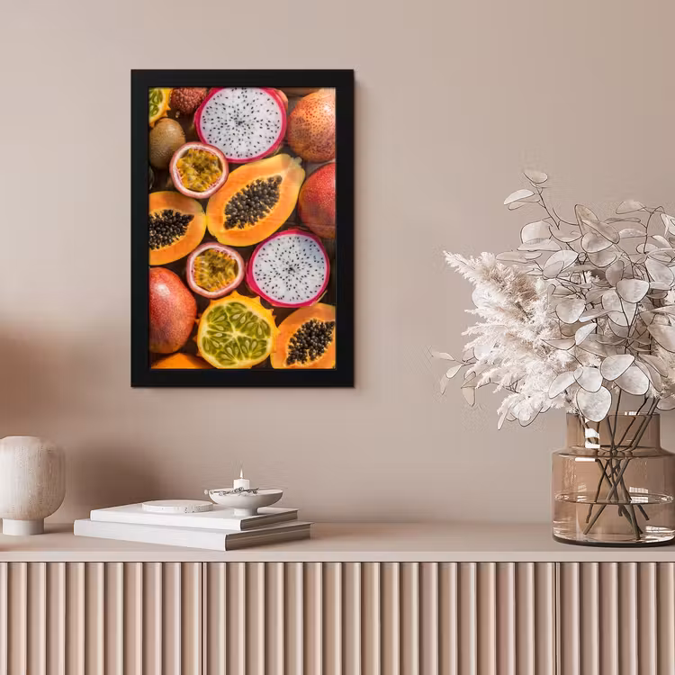 Fruit - Geopend - Tropisch - Eten - Kleurrijk fotolijst zwart zonder passe partout klein -sfeer5