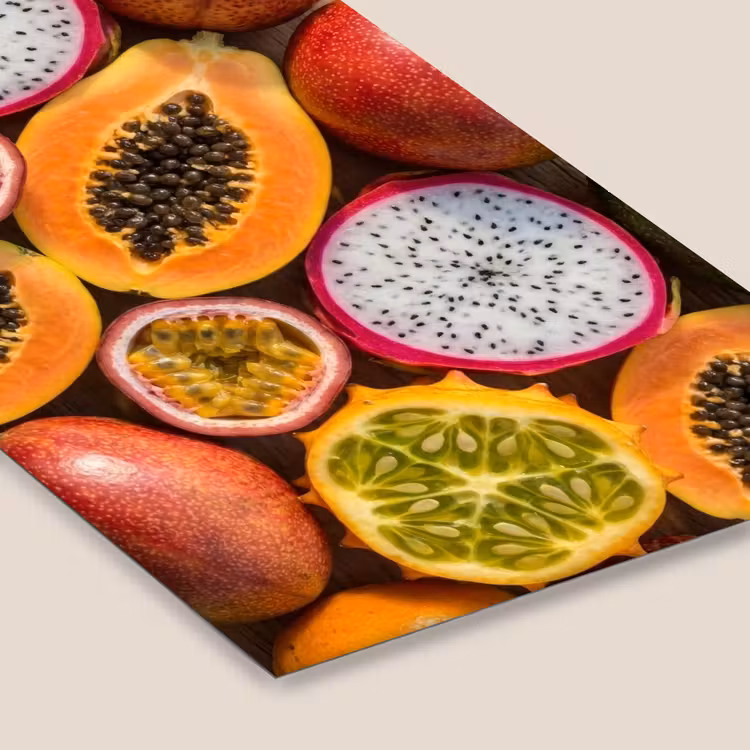 Fruit - Geopend - Tropisch - Eten - Kleurrijk fotolijst zwart zonder passe partout klein -zsfeer6