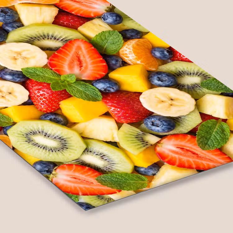 Fruit - Plakjes - Eten - Kleurrijk fotolijst zwart zonder passe partout klein -zsfeer6