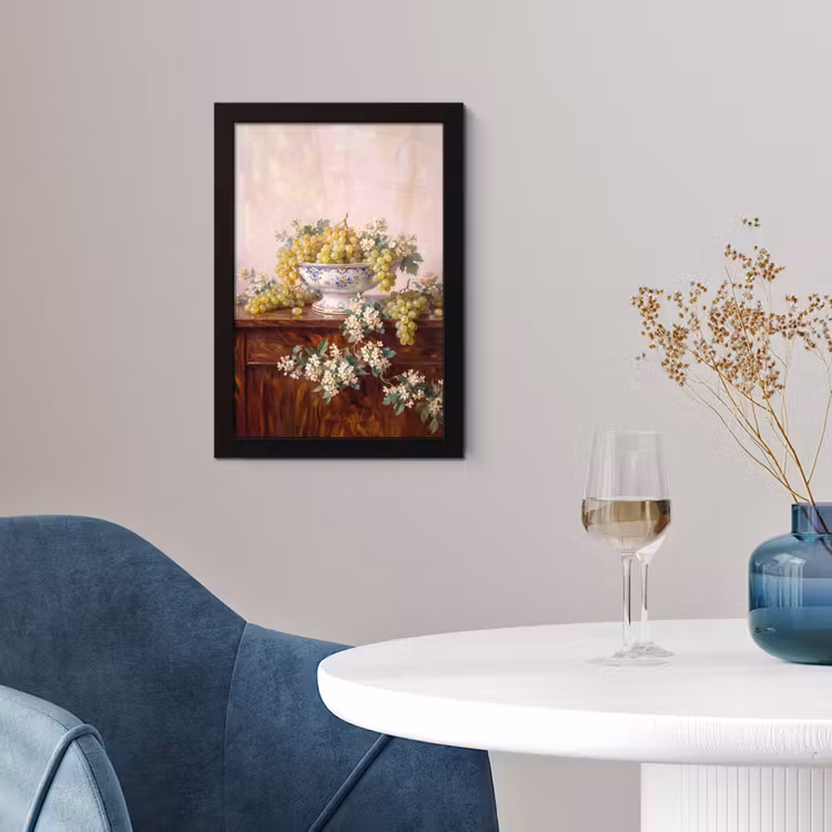 Framed Prints - Fruit - Still Life - Classical - Fruit - Stilleven - Klassiek fotolijst zwart zonder passe partout klein