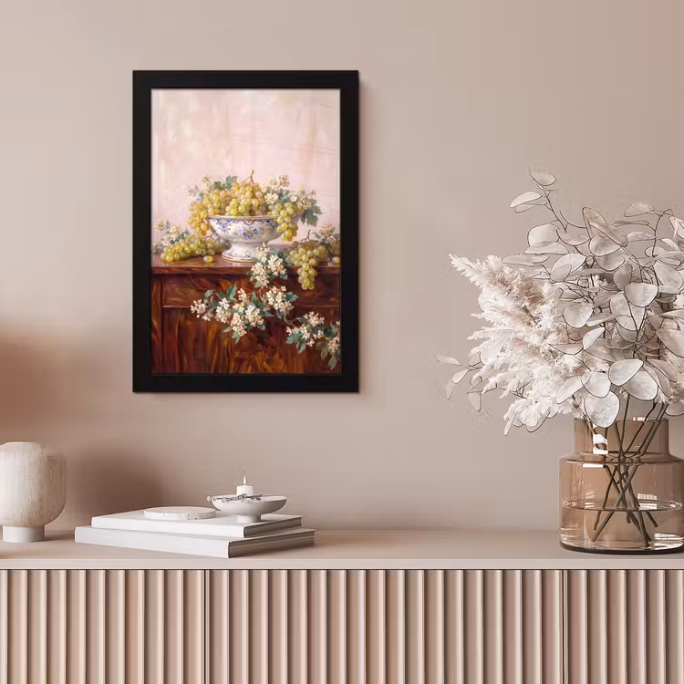 Framed Prints - Fruit - Still Life - Classical - Fruit - Stilleven - Klassiek fotolijst zwart zonder passe partout klein
