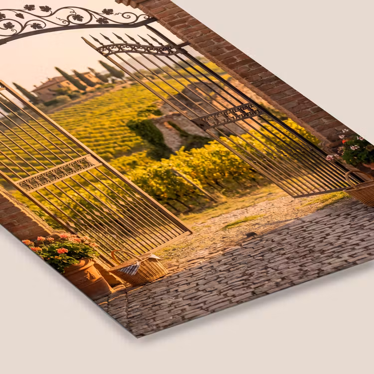 Poort - Landschap - Platteland - Zonlicht - Warm fotolijst zwart zonder passe partout klein -zsfeer6