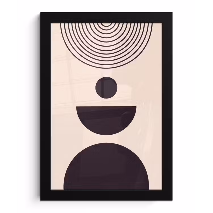 Framed Prints - Geometric Balance - Art - Geometrische balans - Kunst fotolijst zwart zonder passe partout klein