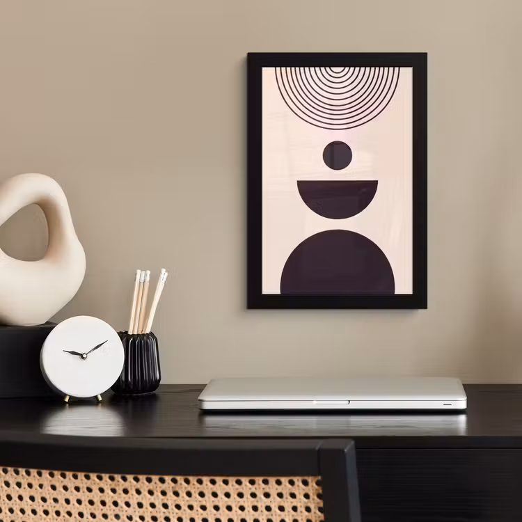 Framed Prints - Geometric Balance - Art - Geometrische balans - Kunst fotolijst zwart zonder passe partout klein