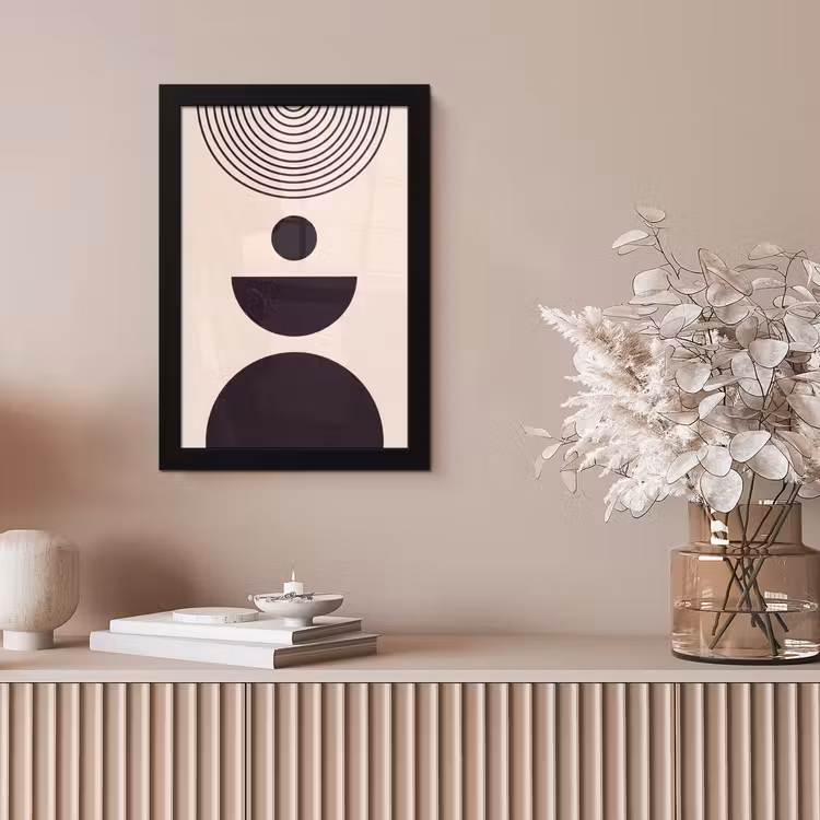Framed Prints - Geometric Balance - Art - Geometrische balans - Kunst fotolijst zwart zonder passe partout klein