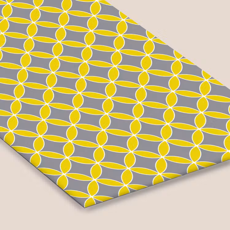 Geometrisch - Cirkels - Modern - Grijs - Geel fotolijst zwart zonder passe partout klein 224 -zsfeer6