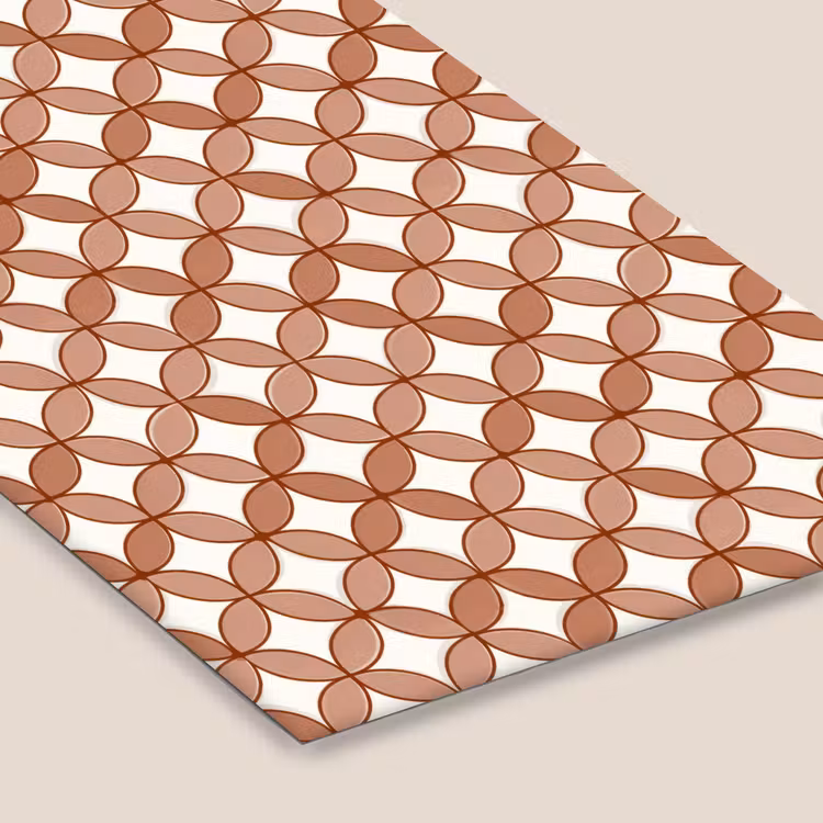 Geometrisch - Cirkels - Modern - Terracotta fotolijst zwart zonder passe partout klein 224 -zsfeer6