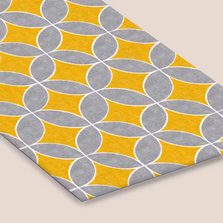 Geometrisch - Cirkels - Textuur - Grijs - Geel fotolijst zwart zonder passe partout klein 224 -zsfeer6