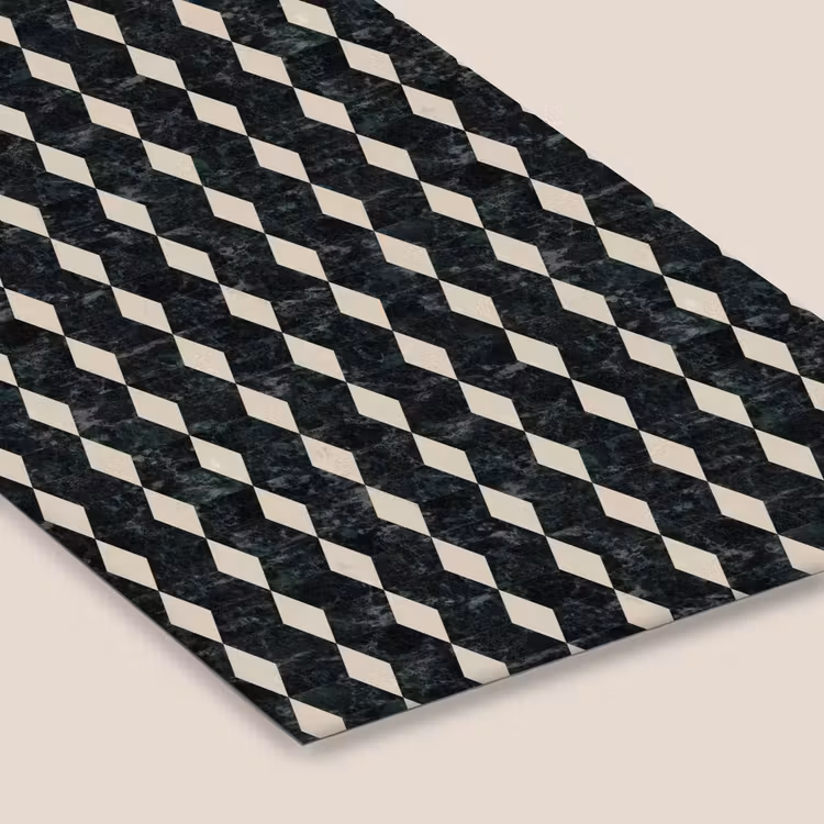 Geometrisch - Patroon - Marmer - Groen fotolijst zwart zonder passe partout klein 224 -zsfeer6