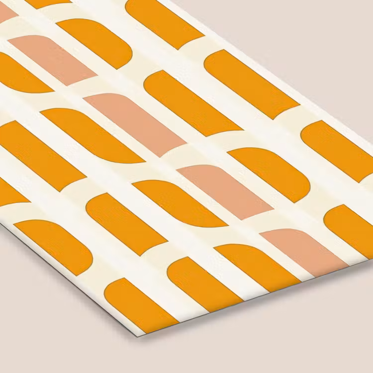 Geometrisch - Patroon - Geel - Roze fotolijst zwart zonder passe partout klein 224 -zsfeer6