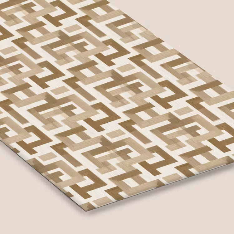 Geometrisch - Retro - Bruin fotolijst zwart zonder passe partout klein 224 -zsfeer6