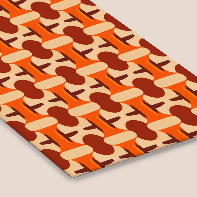 Geometrisch - Retro - Oranje fotolijst zwart zonder passe partout klein 224 -zsfeer6