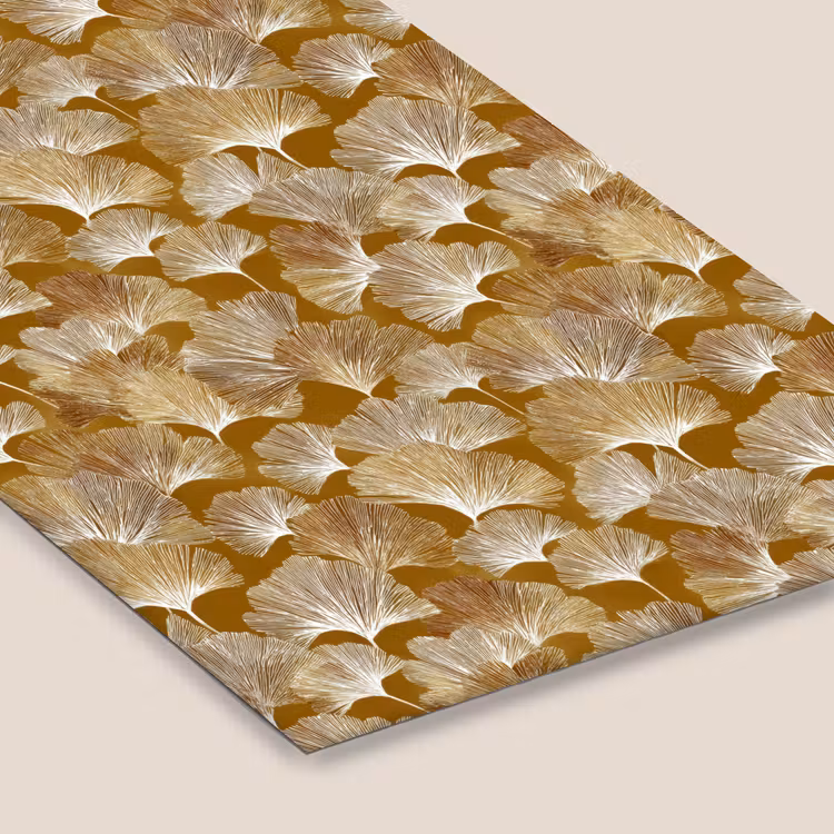 Ginkgo - Bladeren - Goud fotolijst zwart zonder passe partout klein 224 -zsfeer6