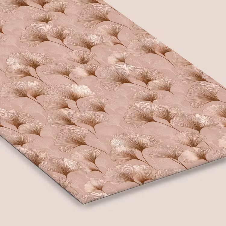 Ginkgo - Patroon - Roze fotolijst zwart zonder passe partout klein 224 -zsfeer6