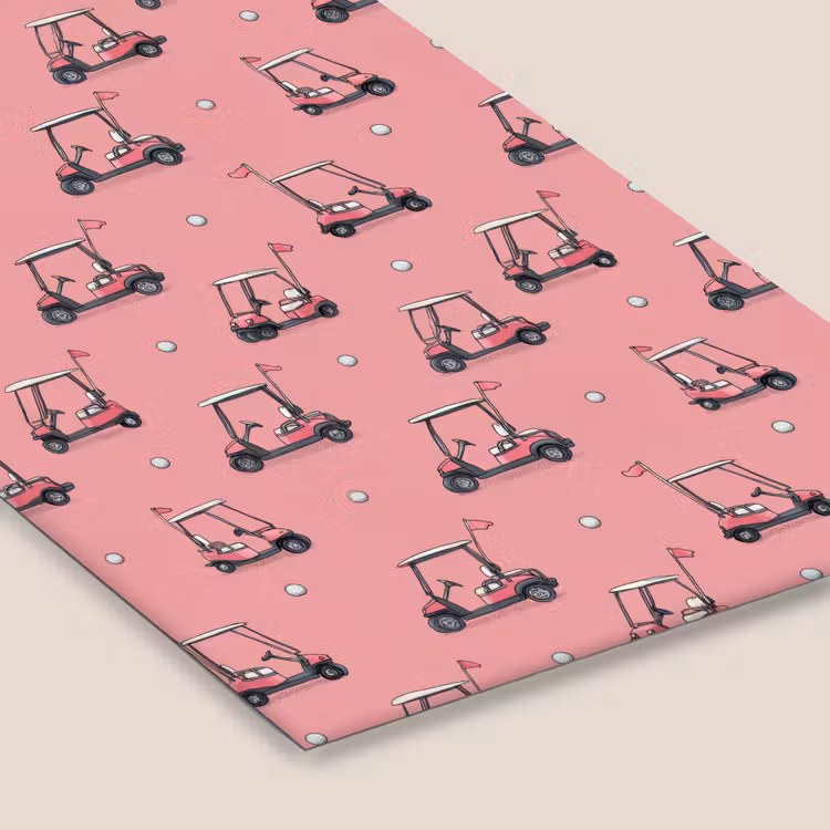 Golfkar - Retro - Roze fotolijst zwart zonder passe partout klein 224 -zsfeer6
