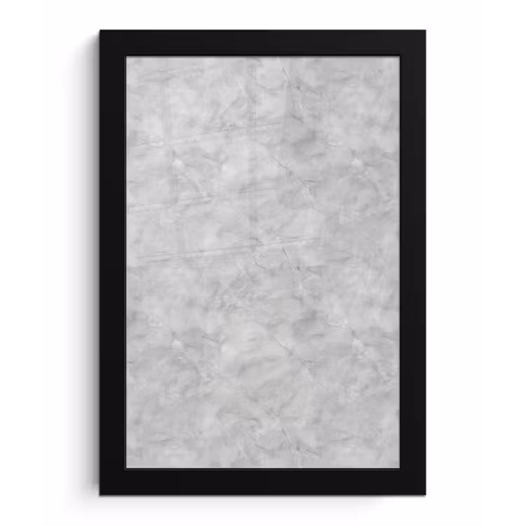 Grijs - Marmer - Mat fotolijst zwart zonder passe partout klein 224 -3d