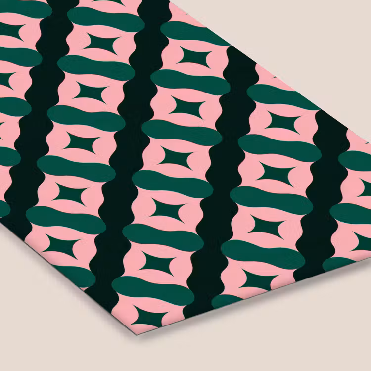 Groen - Roze - Retro - Sterren fotolijst zwart zonder passe partout klein 224 -zsfeer6