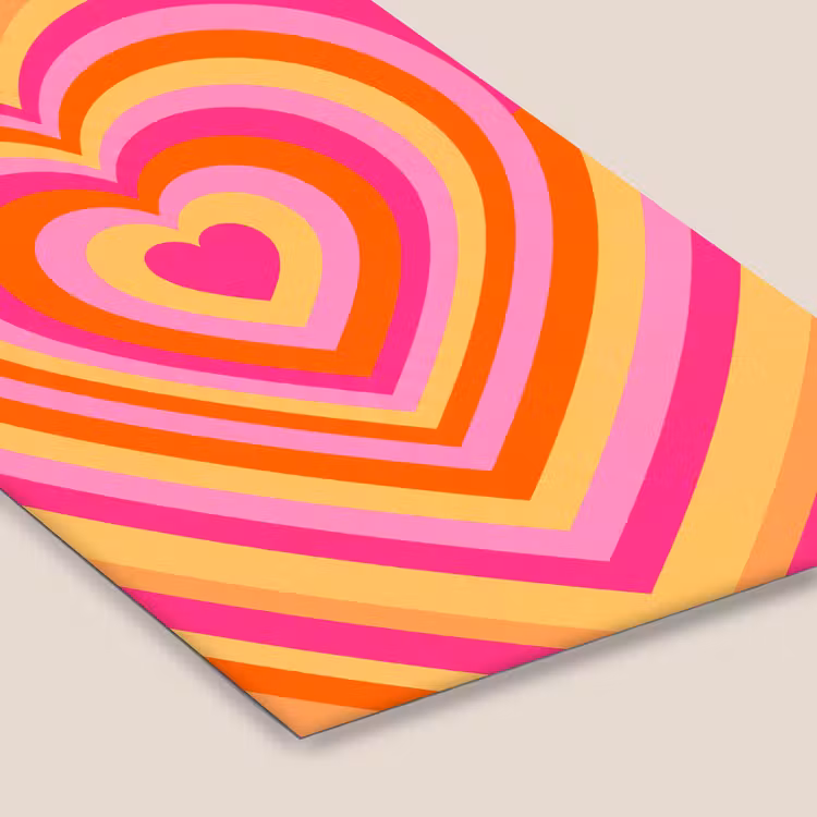 Hart - Concentrisch - Abstract - Liefde - Kleurrijk fotolijst zwart zonder passe partout klein -zsfeer6