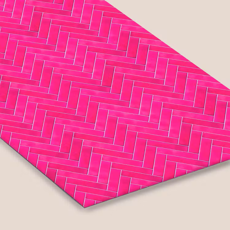 Visgraat - Wandtegel - Fuchsia - Roze fotolijst zwart zonder passe partout klein 224 -zsfeer6