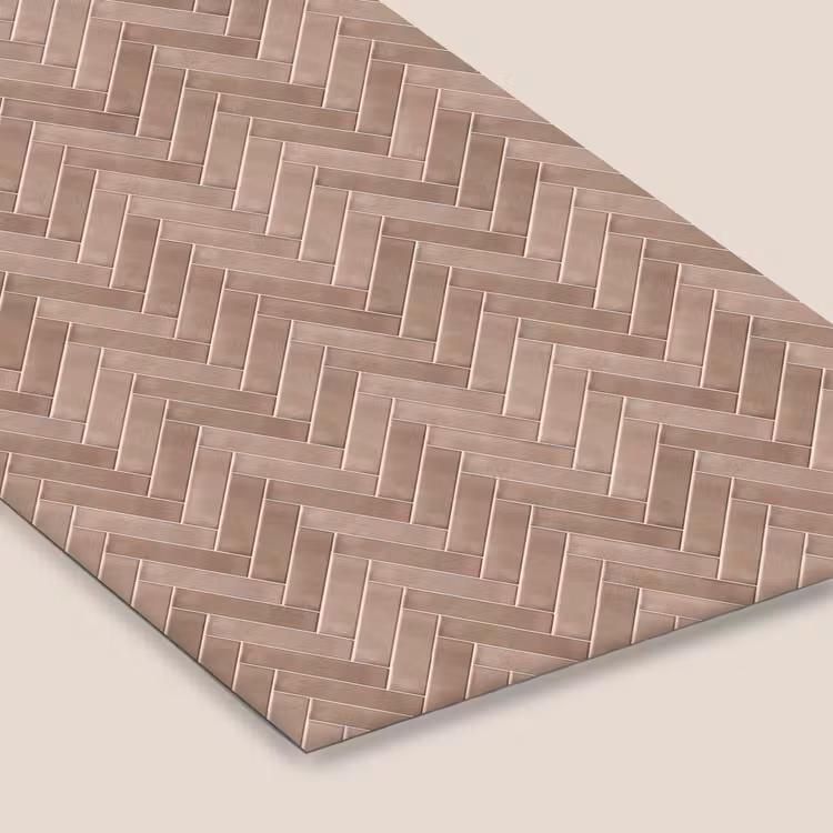 Visgraat - Wandtegel - Oudroze - Terracotta fotolijst zwart zonder passe partout klein 224 -zsfeer6