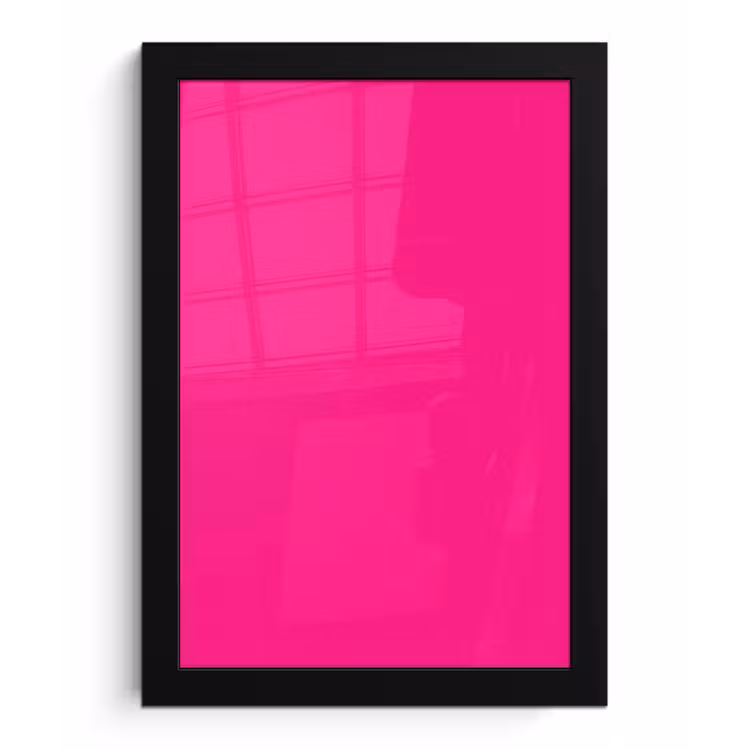Hot - Fuchsia - Roze fotolijst zwart zonder passe partout klein 224 -3d