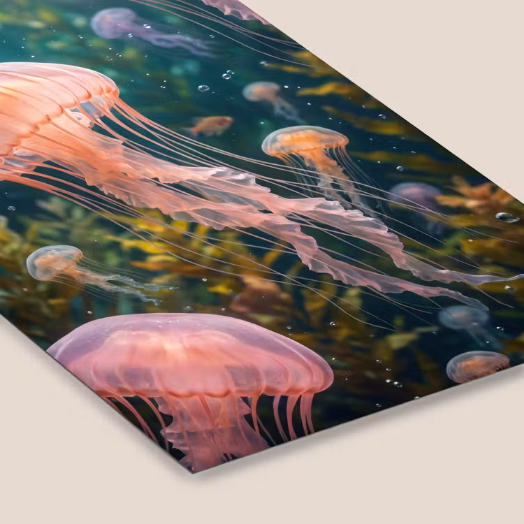Kwal - Roze - Onderwater - Zeeleven - Dieren fotolijst zwart zonder passe partout klein -zsfeer6