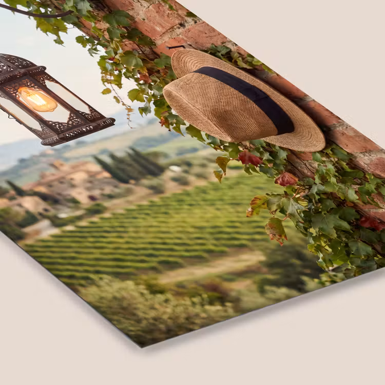 Lantaarn - Wijngaard - Landschap - Italiaans fotolijst zwart zonder passe partout klein -zsfeer6