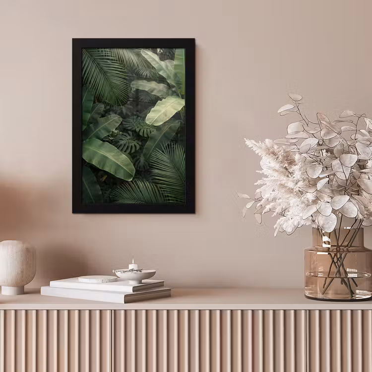 Bladeren - Groen - Tropisch - Natuur fotolijst zwart zonder passe partout klein -sfeer5