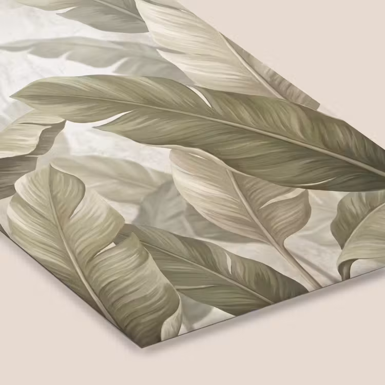 Bladeren - Tropisch - Natuur - Abstract - Beige fotolijst zwart zonder passe partout klein -zsfeer6