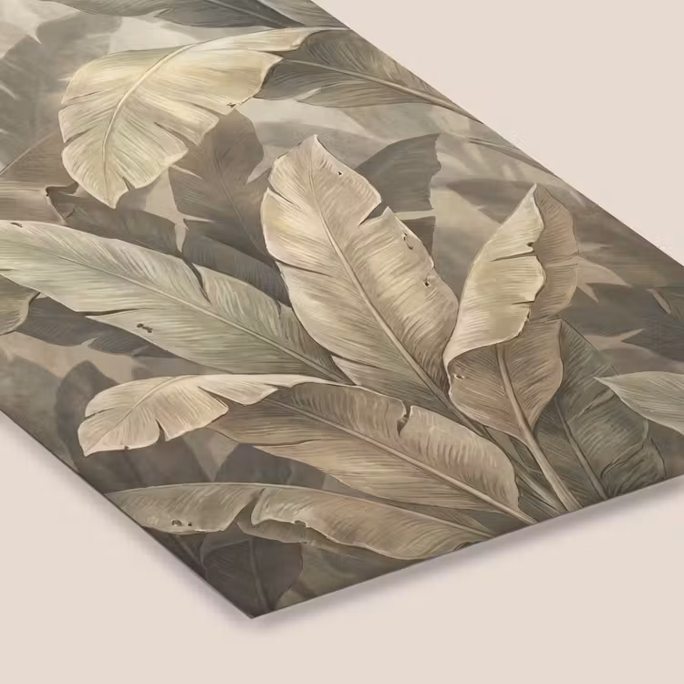Bladeren - Tropisch - Natuur - Modern - Beige fotolijst zwart zonder passe partout klein -zsfeer6