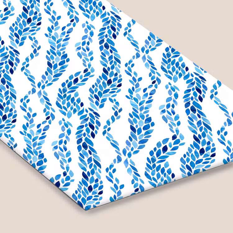 Bladeren - Aquarel - Patroon - Modern - Blauw fotolijst zwart zonder passe partout klein -zsfeer6