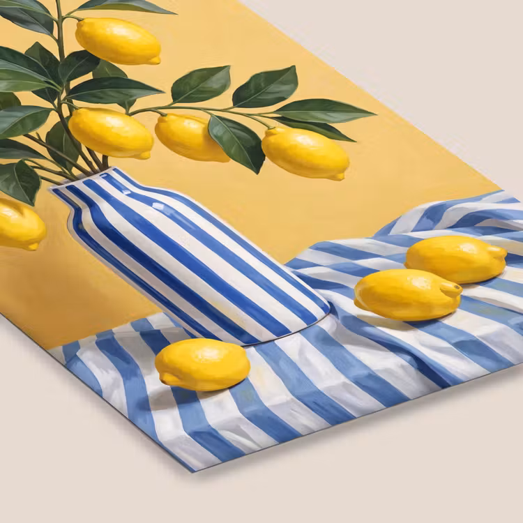 Framed Prints - Lemon - Still Life - Modern - Citroen - Stilleven - Modern fotolijst zwart zonder passe partout klein
